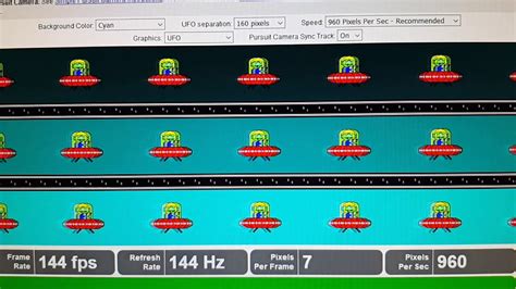 ufo screen tearing test|ufo test response time.